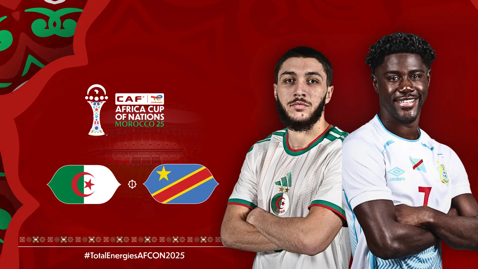 Algeria vs DR Congo بث مباشر الجزائر وجمهورية الكونغو الديمقراطية الآن.. مشاهدة مباراة الحسم في كأس أمم إفريقيا 2025 لحظة بلحظة (التشكيل – الموعد – القنوات – المعلق)